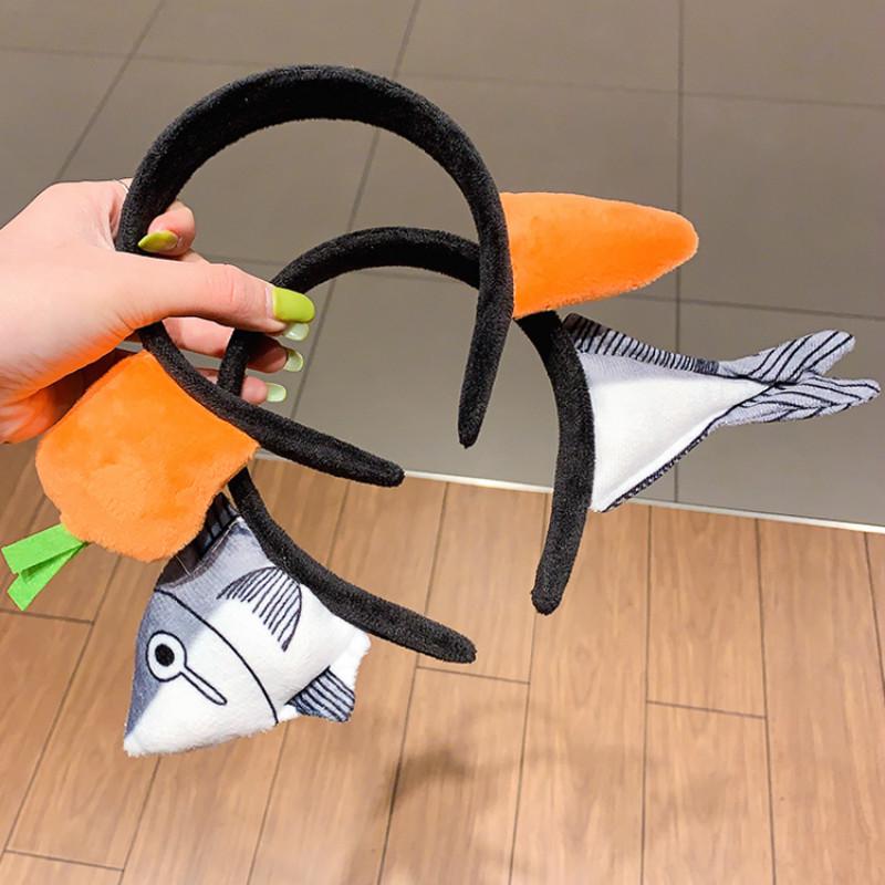 Băng Đô Cài Tóc Hình Củ Cà Rốt/ Hình Cá Dễ Thương