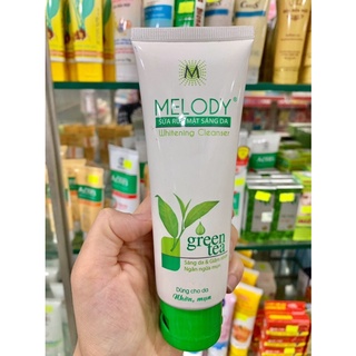 Sữa rửa mặt sáng da MELODY trà xanh dành cho da nhờn -ngừa mụn cha 100G