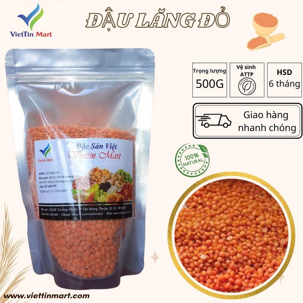 Đậu Lăng Đỏ Viettin Mart 1kg