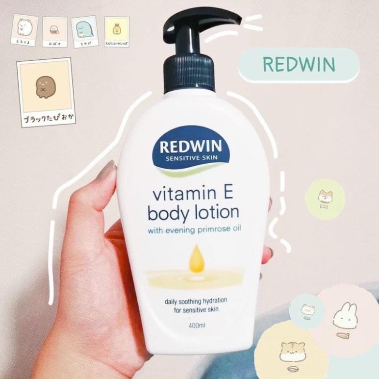 Sữa Dưỡng Thể Body Lotion Redwin Úc 400ML - Sữa Dưỡng Ẩm, Sáng Da Vitamin E Redwin Úc