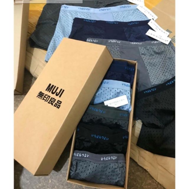 Quần lót nam tam giác Muji nhật lưới thông hơi thoáng khí kháng khuẩn | BigBuy360 - bigbuy360.vn