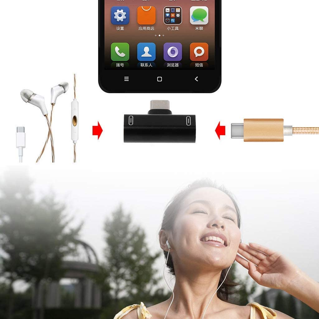 Đầu Chuyển Đổi Âm Thanh Type-C / 2 Trong 1 Chuyên Dụng Cho Huawei Mate / Dual