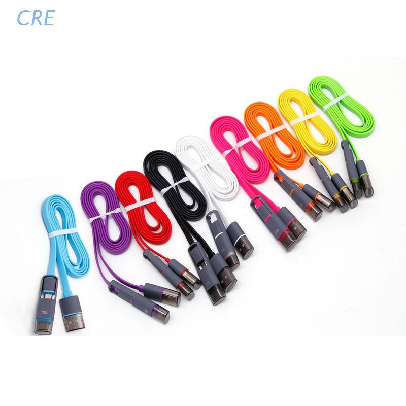 CRE  2 in 1 USB Male To Type-C+Micro USB Data Charging Cable Cord For Samsung HTC LG