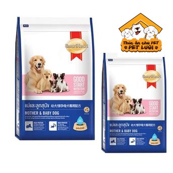 THỨC ĂN SMARTHEART CHO CHÓ MANG THAI VÀ CHÓ SƠ SINH(Cho chó mang thai+Mới cai sữa đến 3 tháng)(Nguyên bao)