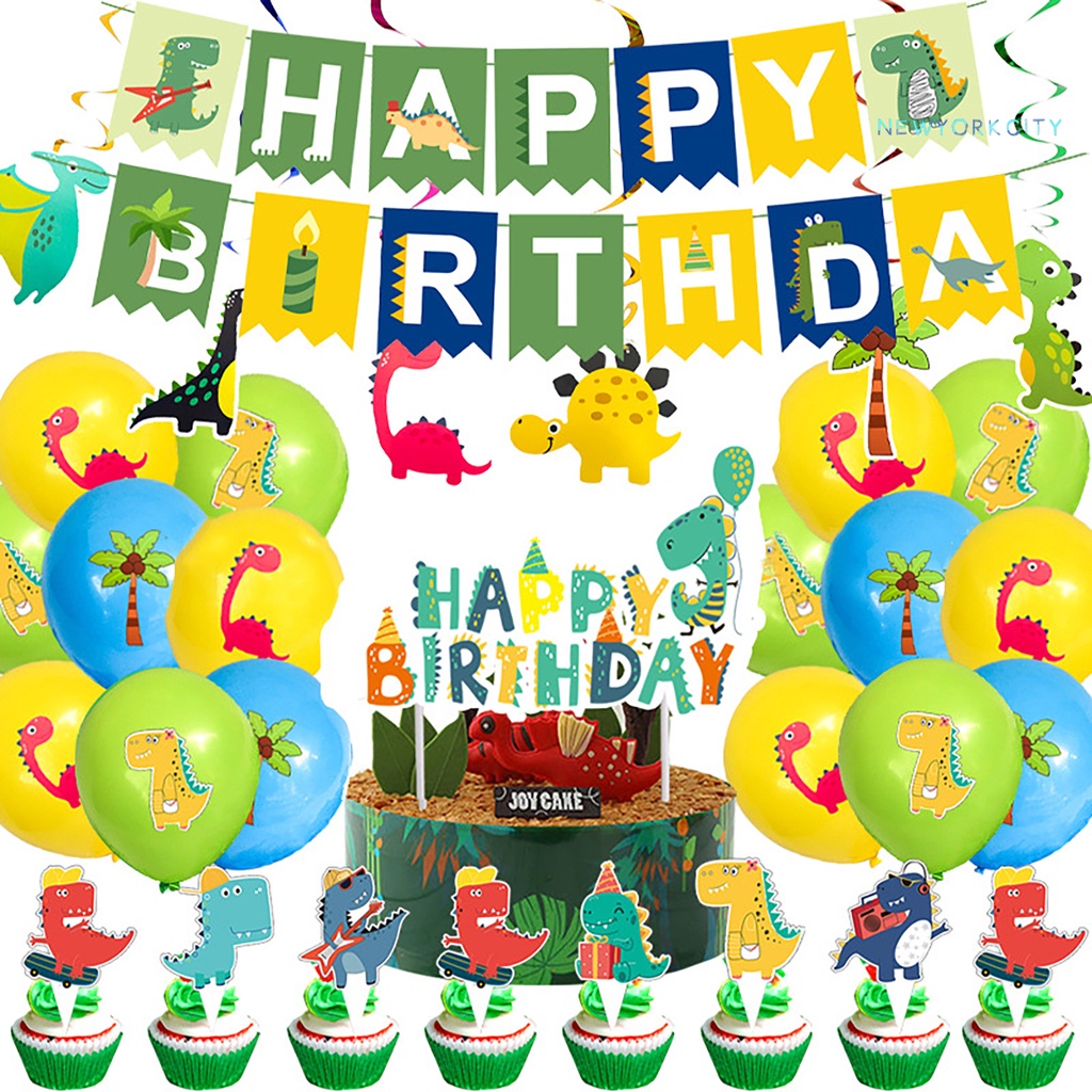 1 Bộ Khăn Trải Bàn Ăn Sử Dụng 1 Lần In Họa Tiết Khủng Long Hoạt Hình Tiện Dụng Cho Tiệc Cưới