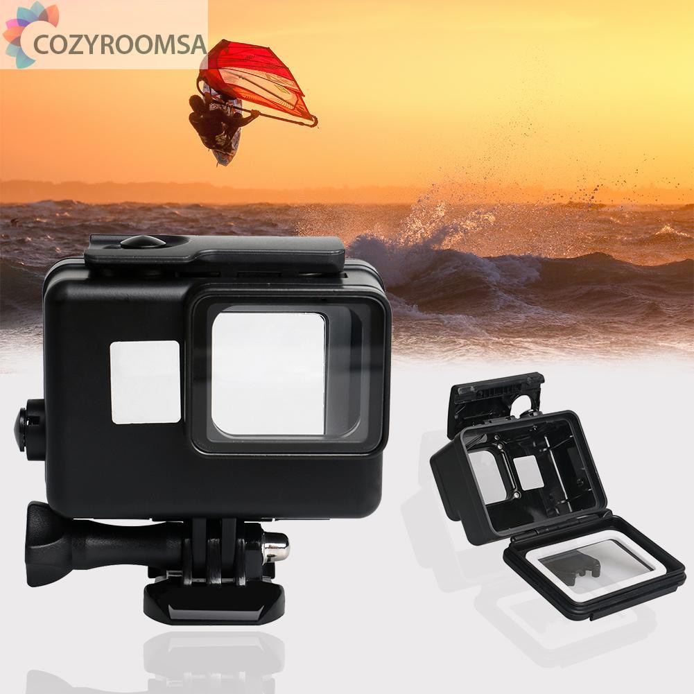 Vỏ Bảo Vệ Camera Hành Trình Gopro Hero 5 6 7 Màu Đen Chống Thấm Nước 45m