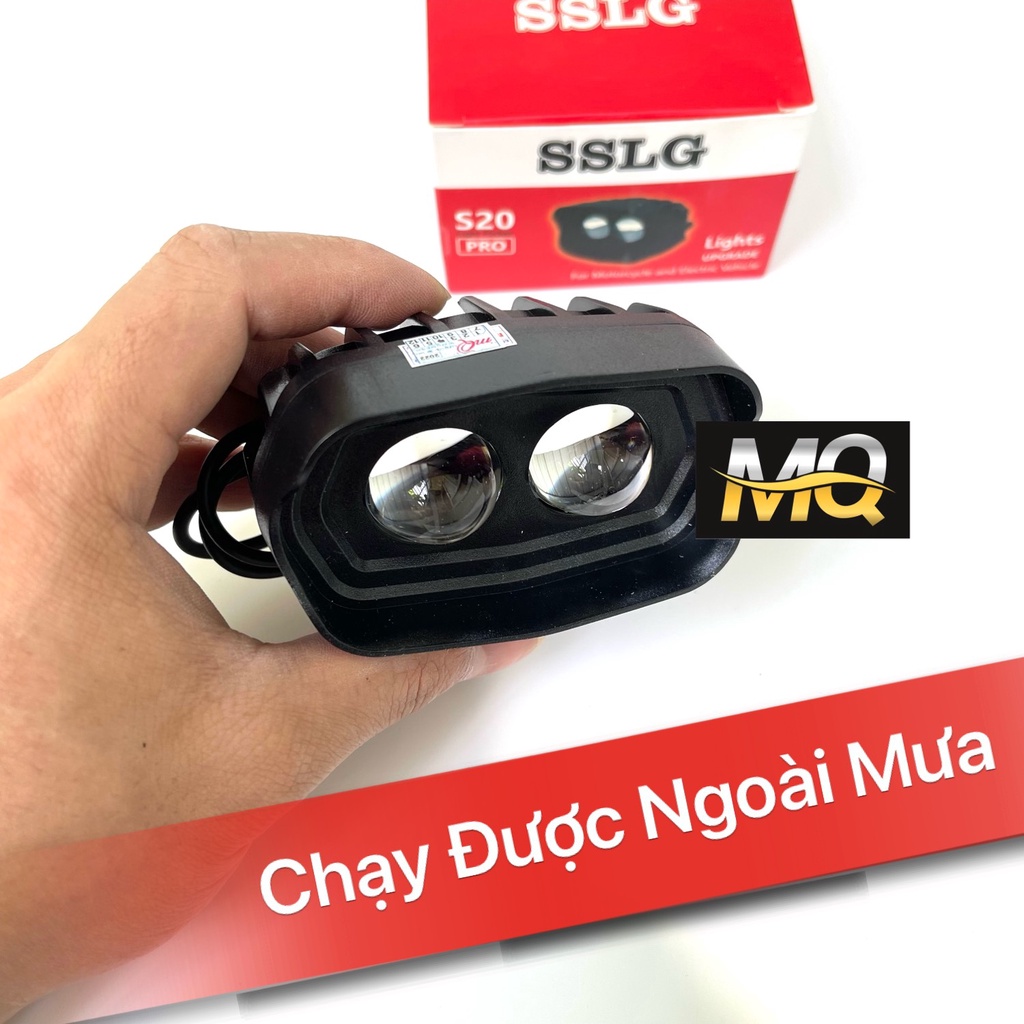 Đèn Trợ Sáng Mini 2 Bi Cầu 2 Chế Độ Sáng Và Nháy Passing