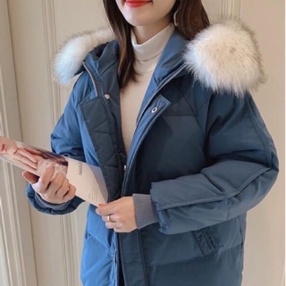 Áo phao cổ lông nữ