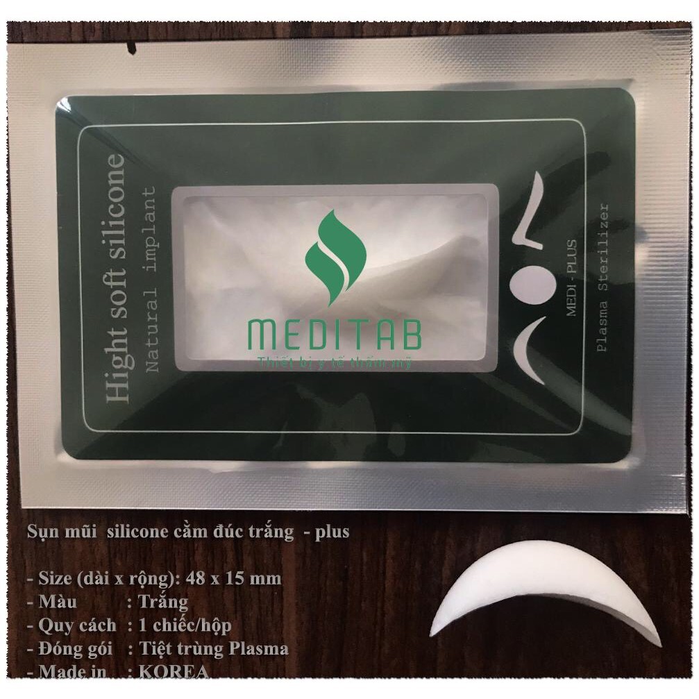 Sụn silicone cằm đúc trắng - plus