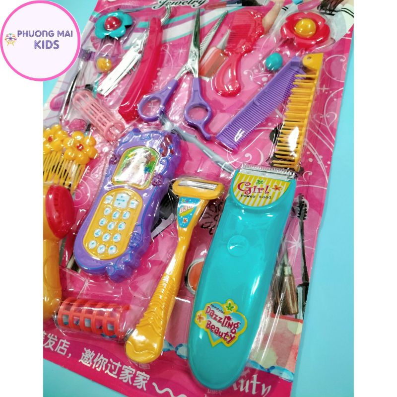 Bộ đồ chơi bé gái làm thợ cắt tóc siêu đáng yêu🎀💐