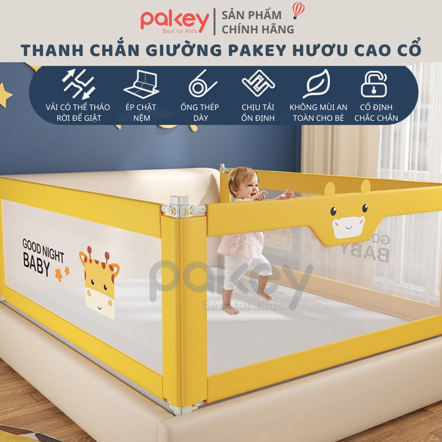 Thanh chắn giường Pakey Pro A2 cho bé, nâng hạ 1 bên cao 103cm HÀNG CHẮC CHẮN NEW 2022