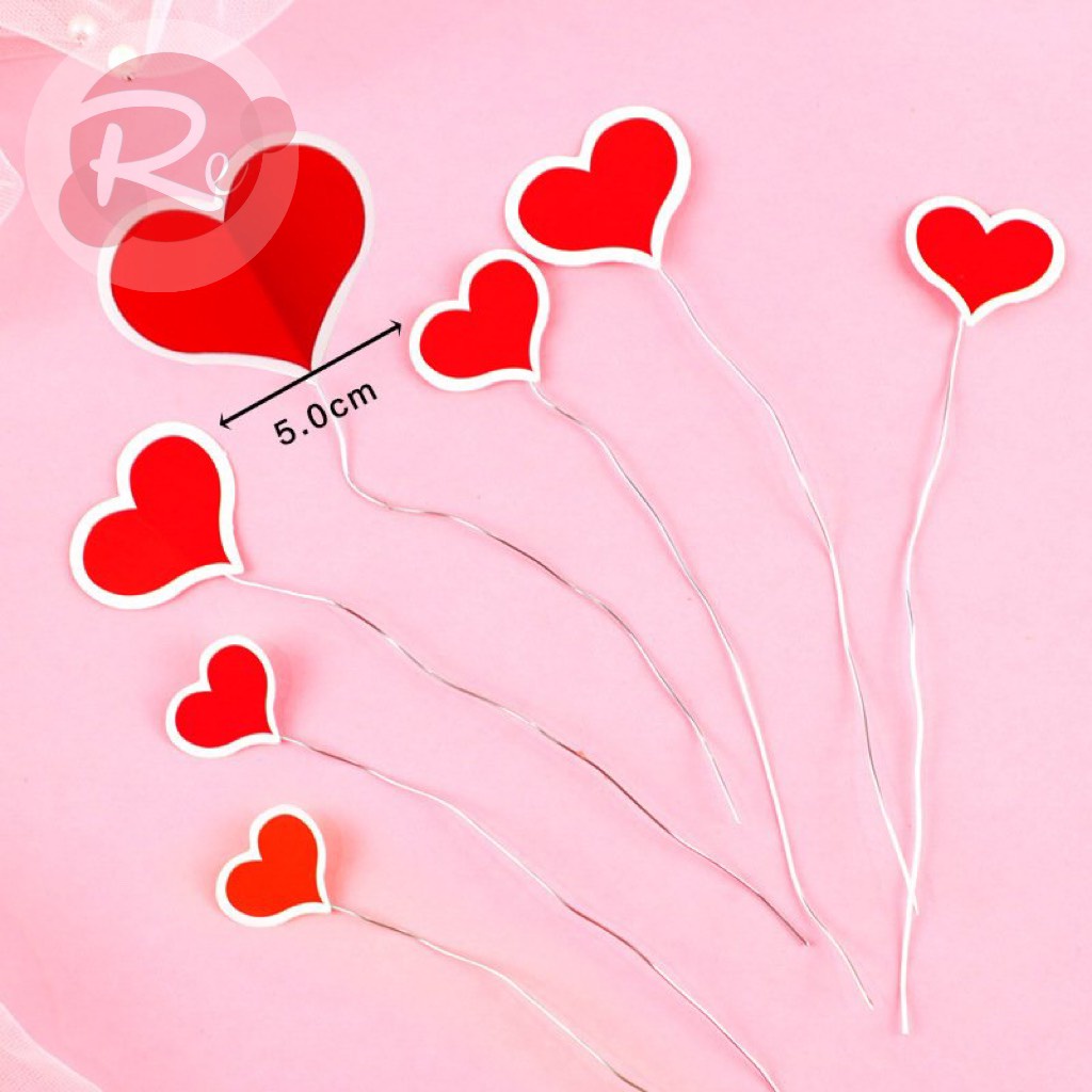 [SIÊU RẺ❤️] – SCG Tim đỏ viền trắng - Trang trí bánh sinh nhật bánh kem