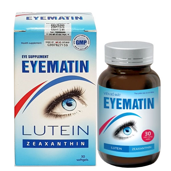 Eyematin - Hỗ trợ làm giảm triệu chứng các bệnh ở mắt như: đục thủy tinh thể, thoái hóa võng mạc, thoái hóa điểm vàng