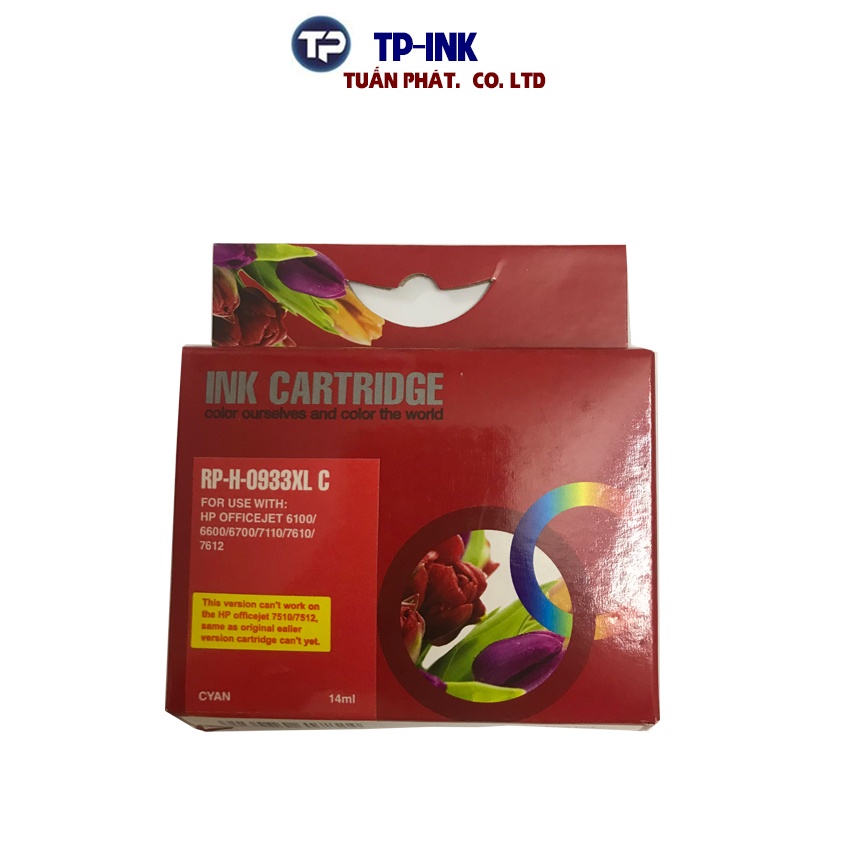 Mực in phun HP 932, 933XL dùng cho máy in Oficejet 7110, 7510,7610... thương hiệu TP-ink