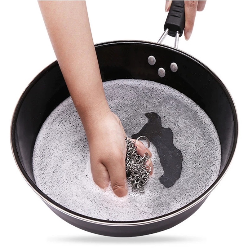 Bàn Chải Chà Nồi Bằng Thép Không Gỉ Tiện Dụng Cho Nhà Bếp