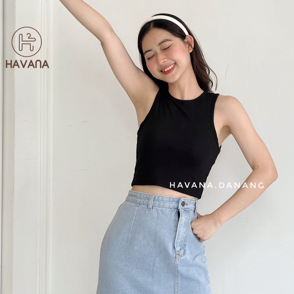 Áo ba lỗ nữ, croptop sát nách nữ ôm body AE180