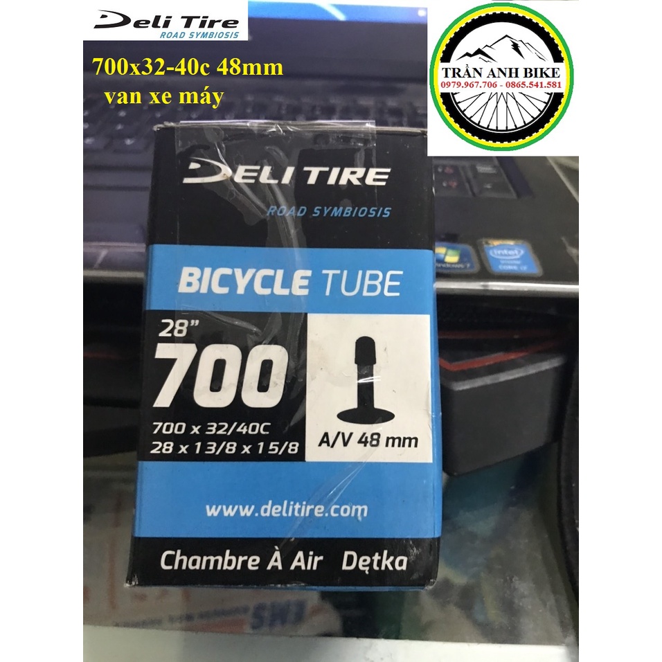 Săm ruột xe đạp dành cho vành 700 x 23c/25c/28c/32c/35c/40c xe đạp đua Deli Tire