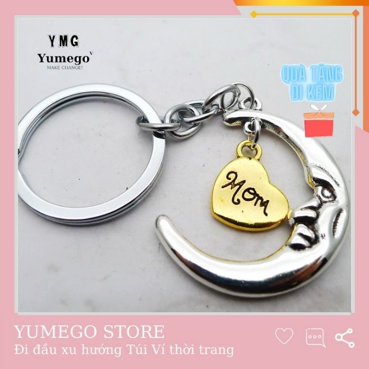 Móc Chìa Khóa Đẹp Mặt Trăng Mẹ Mới Hợp Kim Mạ Bạc P11,Móc Phụ Kiện Đồ Thời Trang Túi Xách, Balo, Qùa