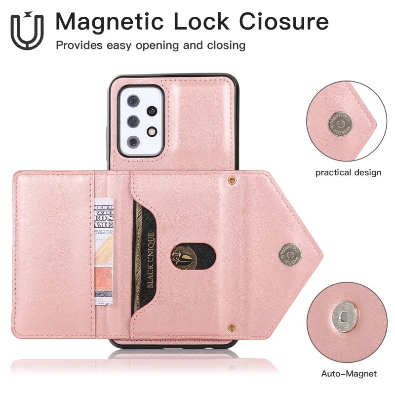 Ốp Điện Thoại Chống Sốc Có Ngăn Đựng Thẻ Và Dây Đeo Cho Samsung A13 5G A33 5G A53 5G A73 5G A41 M31 M11 M31S M51