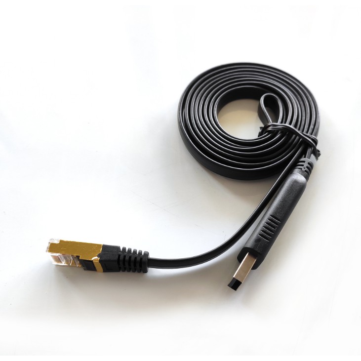 Dây cáp Console USB to RJ45 1.5m dùng để lập trình, cấu hình switch, router Cisco, HPE, Juniper, Fortinet.