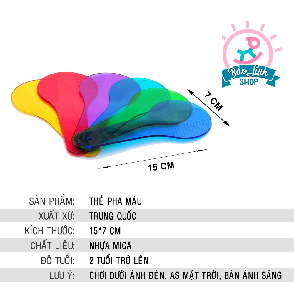 Thẻ pha màu Mica cho bé làm chủ màu sắc| Đồ chơi giáo dục sớm