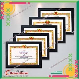 Khung Bằng Khen , Khung Giấy Khen , Kích Thước (20 x 30, 21 x 30, 25 x 35, 30 x 42) Sản Phẩm Mới 100% Bản 3cm Đen Trơn
