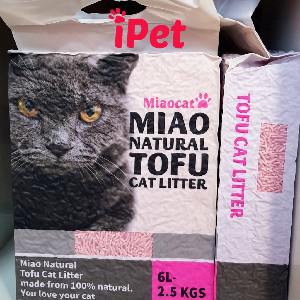 Cát Đậu Nành Hữu Cơ Khử Mùi Vệ Sinh Cho Mèo Tofu Miao Natural 6L - iPet Shop