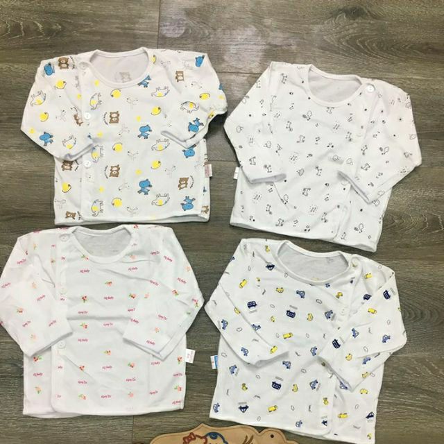 Áo sơ sinh dài tay cho bé 100% cotton đẹp