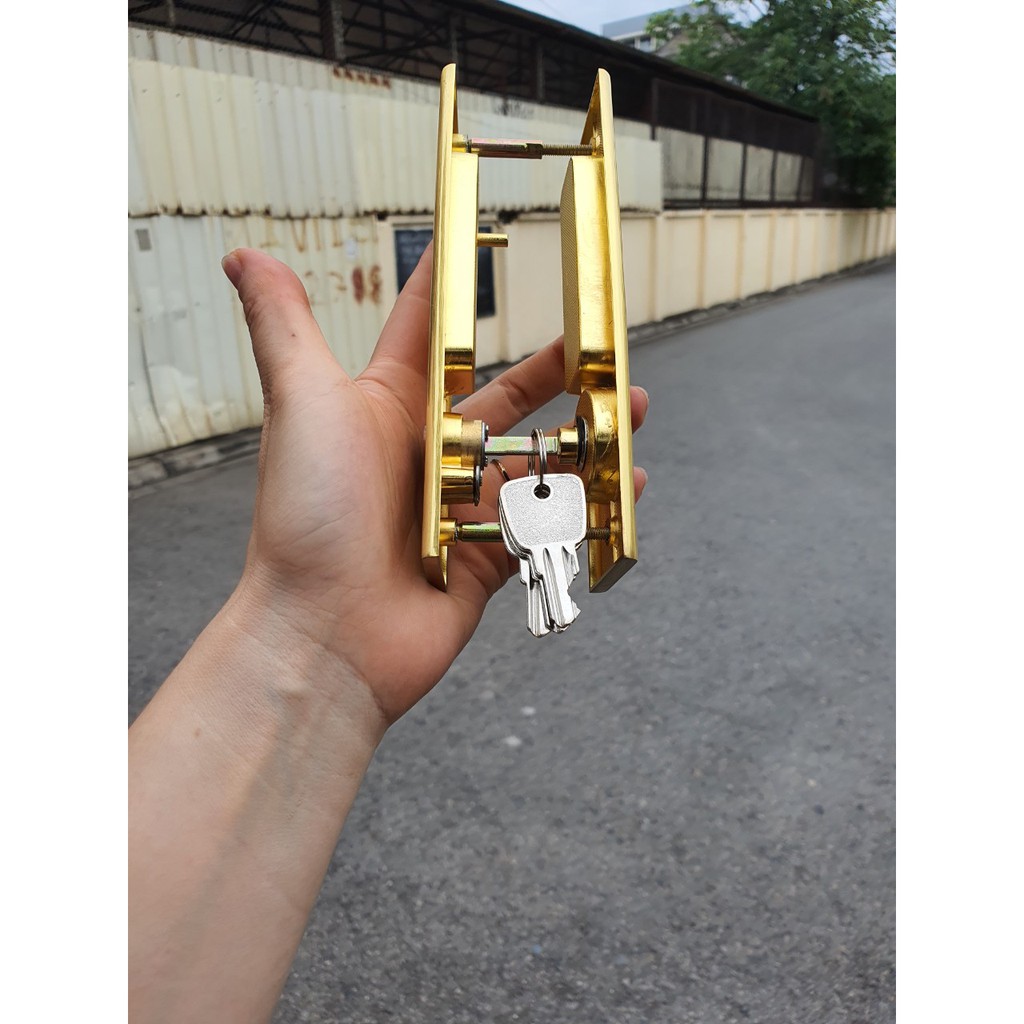 Tay nắm âm kết hợp khóa cửa lùa cao cấp CH8020