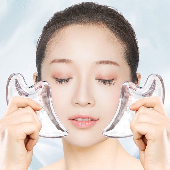 Dụng Cụ Mát Xa Nâng Cơ Mặt / Mắt / Cơ Thể Thạch Anh Hồng Tự Nhiên