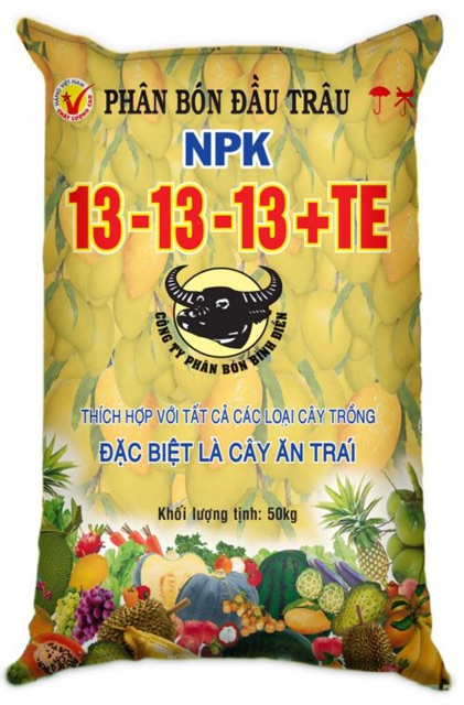 2KG PHÂN BÓN ĐẦU TRÂU NPK 13-13-13+TE