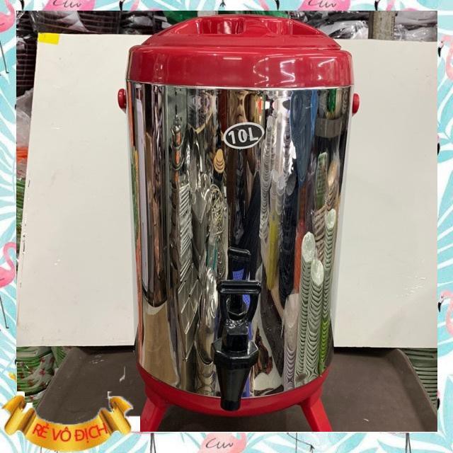 Bình giữ nhiệt, ủ trà sữa inox cao cấp 10L