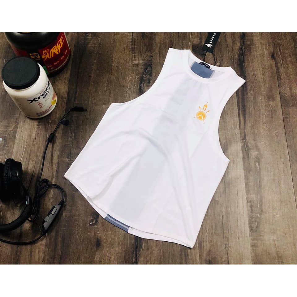 Áo Ba Lỗ  Tập Gym Nam Sparta Dọc Lưng - Áo Tanktop Thể Thao AN01