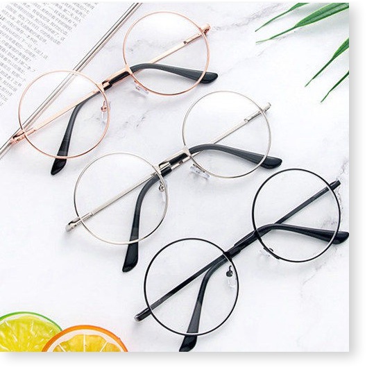 Kính mắt gọng tròn kim loại phong cách Harry Potter