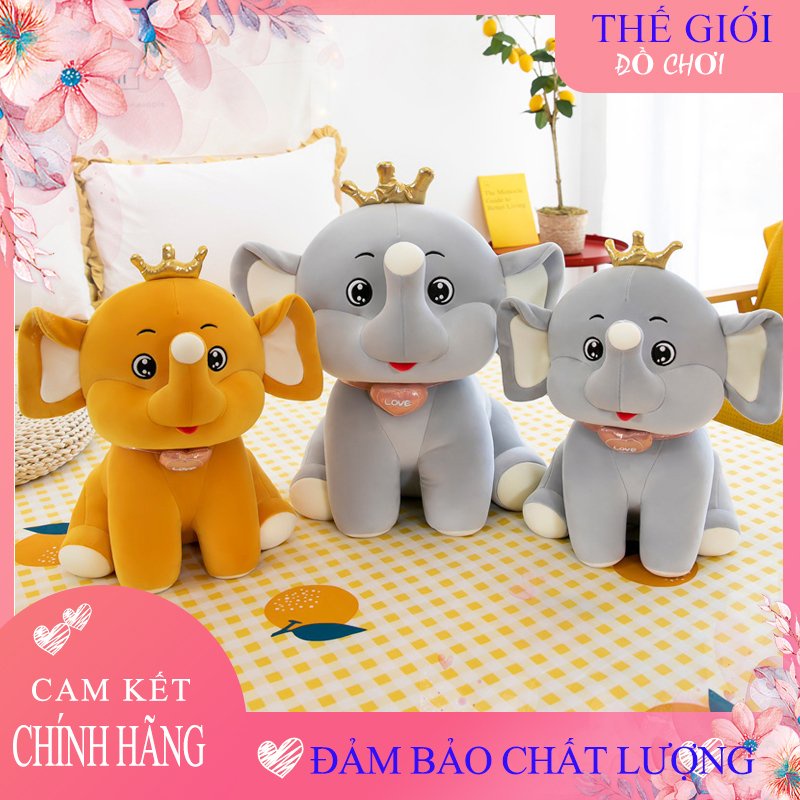 Gấu Bông Thú Bống Voi Vương Miệng Chất Liệu Bông Gòn PP Cho Bé Thỏa Sức Đam Mê Sáng Tạo - Đồ Chơi Hải Minh