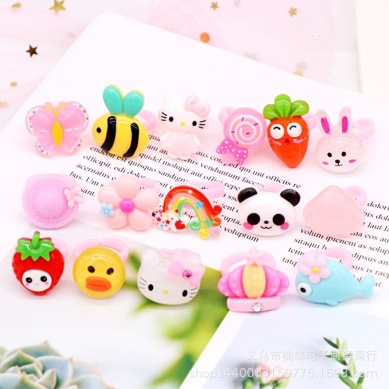 Hộp Đựng Nhẫn Hình Trái Tim Hoạt Hình Dễ Thương Cho Bé Gái