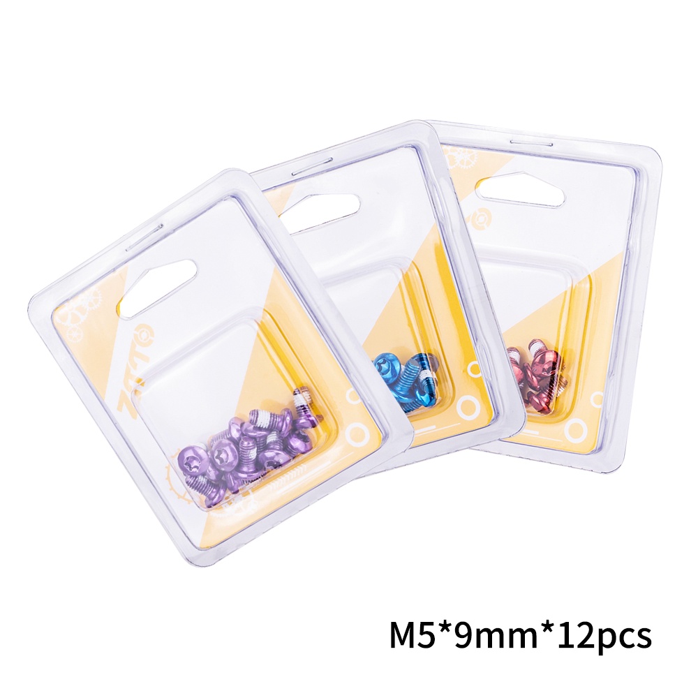 Set 12 ốc vít t25 ZTTO bằng thép M5 * 9mm chuyên dụng cho đĩa phanh xe đạp leo núi