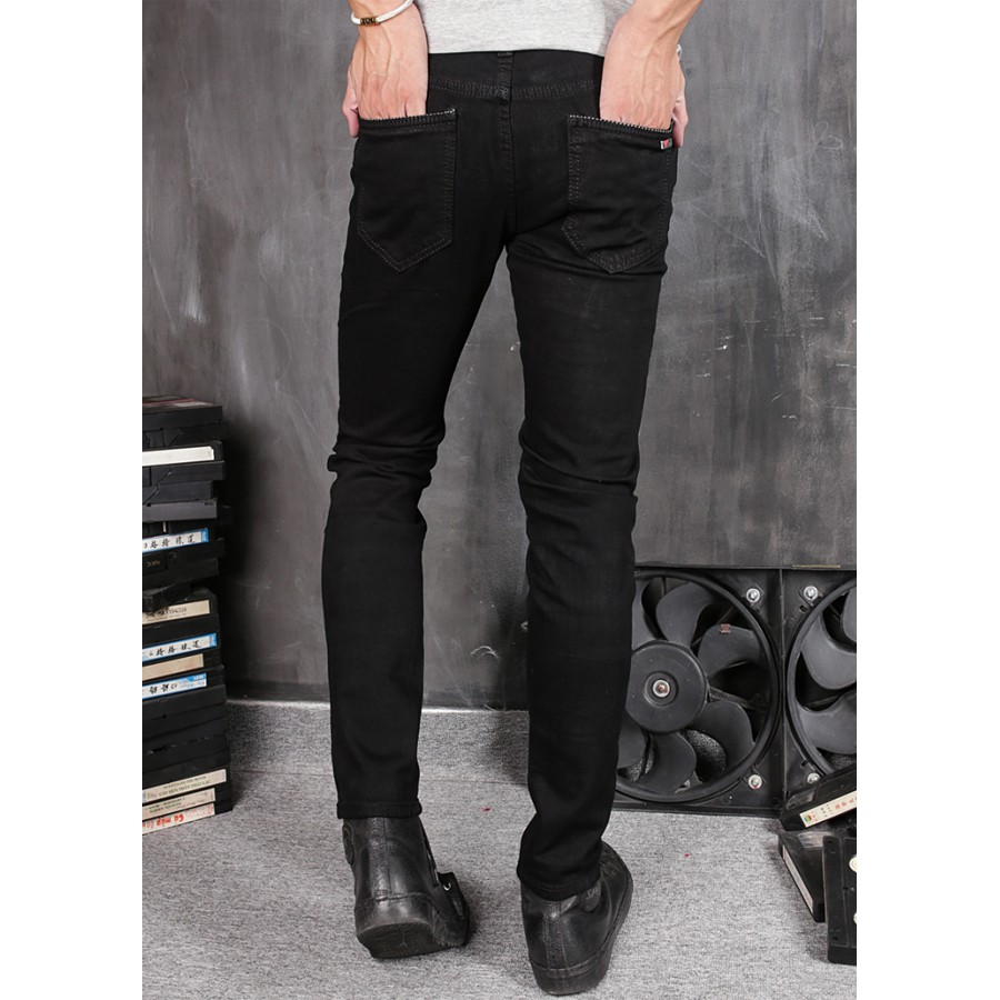 Quần Bò Nam Đen Trơn Chất Jean Cotton Co Giãn Nhẹ Mềm Mịn Đẹp Phong Cách Năng Động | BigBuy360 - bigbuy360.vn