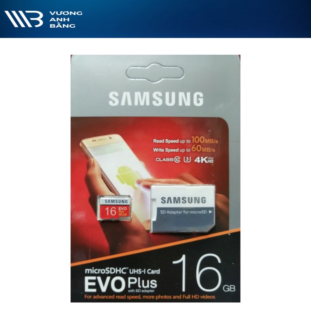 Thẻ nhớ MicroSD 64G SAMSUNG EVO Plus Box Class10