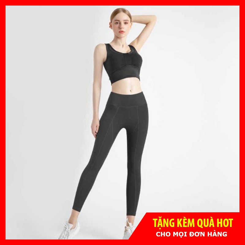 Set Quần Áo Tập GYM Nữ Vải Thun Lạnh, Bộ Đồ Tập GYM YOGA Aerobic Nữ Mẫu Mới 2021