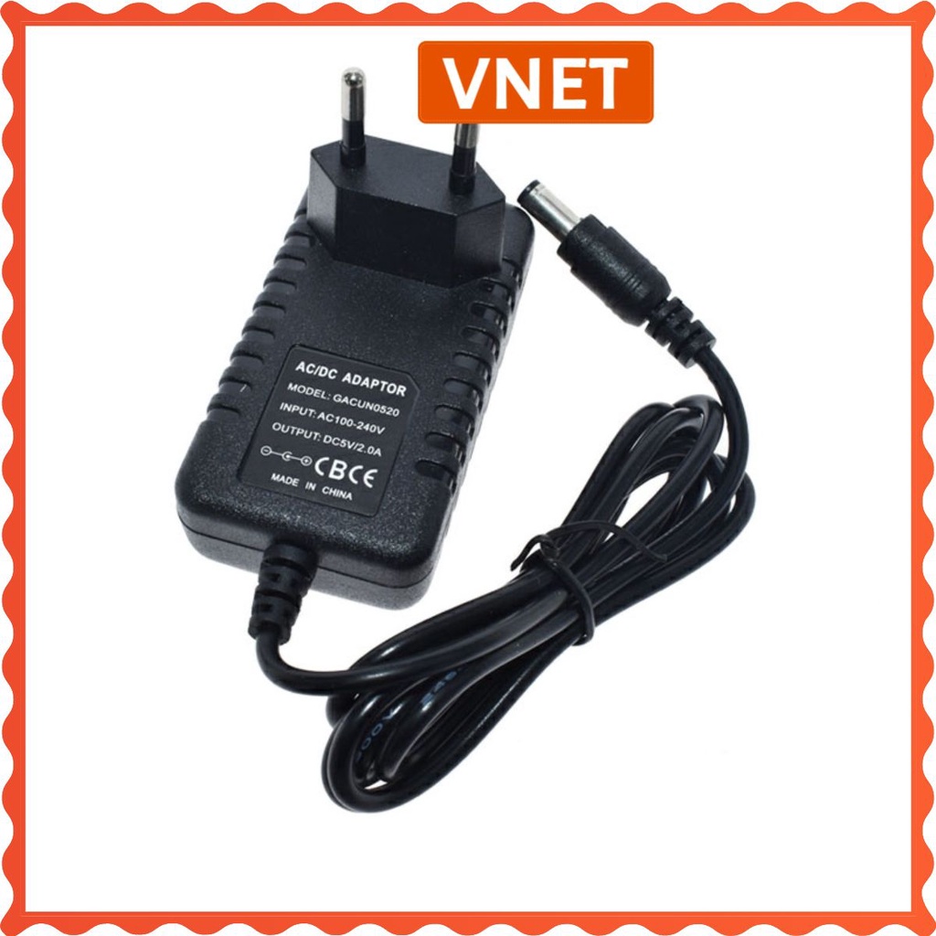 Nguồn 5V 1A 2A chân to 2.5*5.5mm chân nhỏ 1.35*3.5mm dùng cho tivibox camera VNET