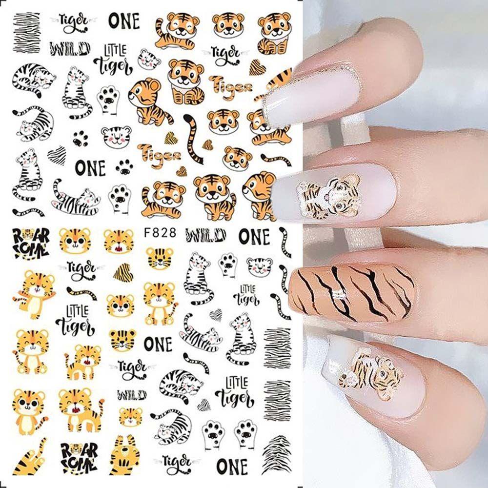 USNOW Miếng Dán Trang Trí Móng Tay Chủ Đề Năm Mới 2022