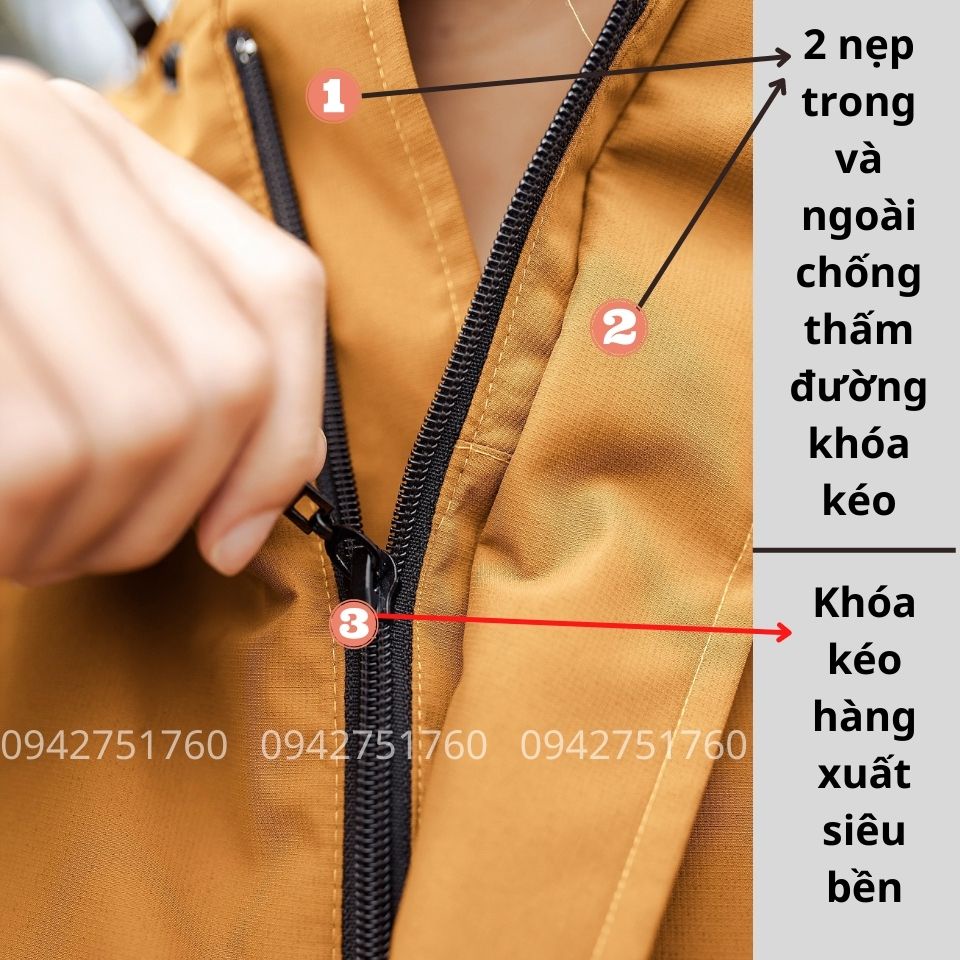 Áo mưa [ GIÁ SỈ ] chống thấm chống gió rét dáng măng tô dành cho nam nữ