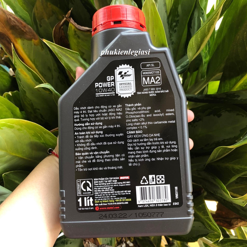 Nhớt MOTUL GP 10W40 Power 4T 10W40 MA2 Xe Số