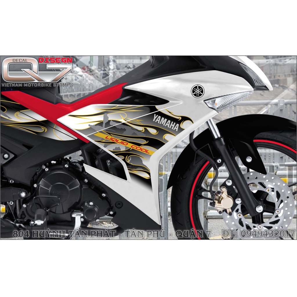 TEM RỜI EXCITER 150 TRẮNG ĐEN