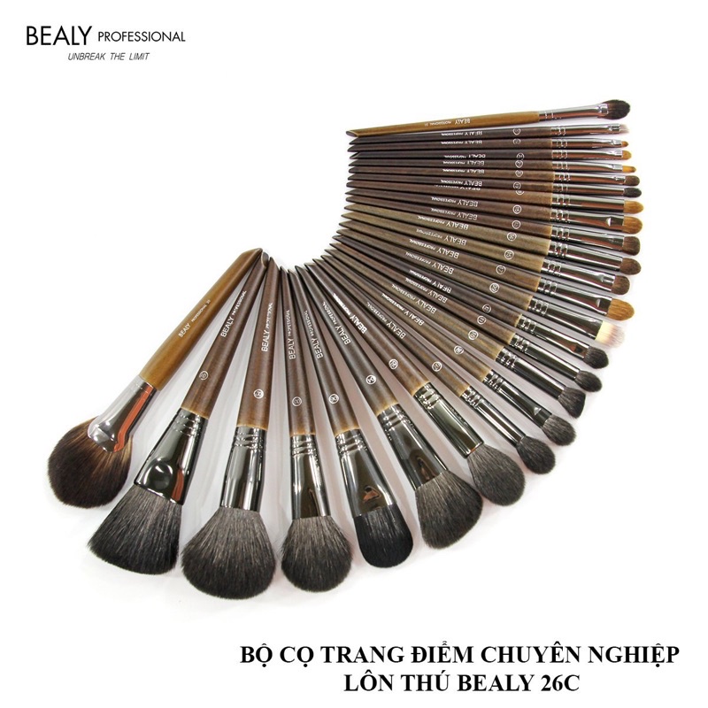 Bộ cọ trang điểm lông thú 30 cây Bealy cọ makeup chuyên nghiệp KUN001