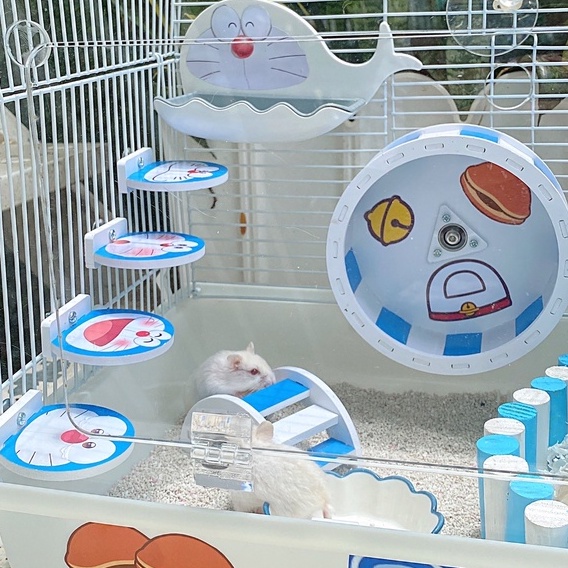 Bậc thang ĐÔ RÊ MON  nâng cấp trang trí lồng chuồng hamster