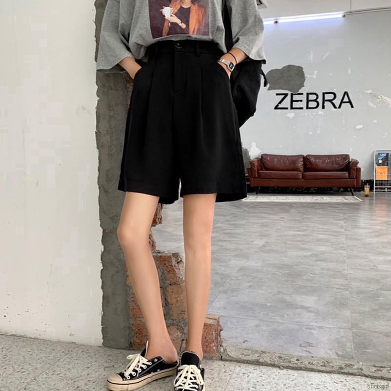 Quần Đùi Nữ Lưng Cao Ống Rộng