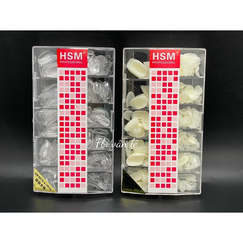 Móng úp tròn hạt na HSM hộp 500 móng form hàn siêu đẹp
