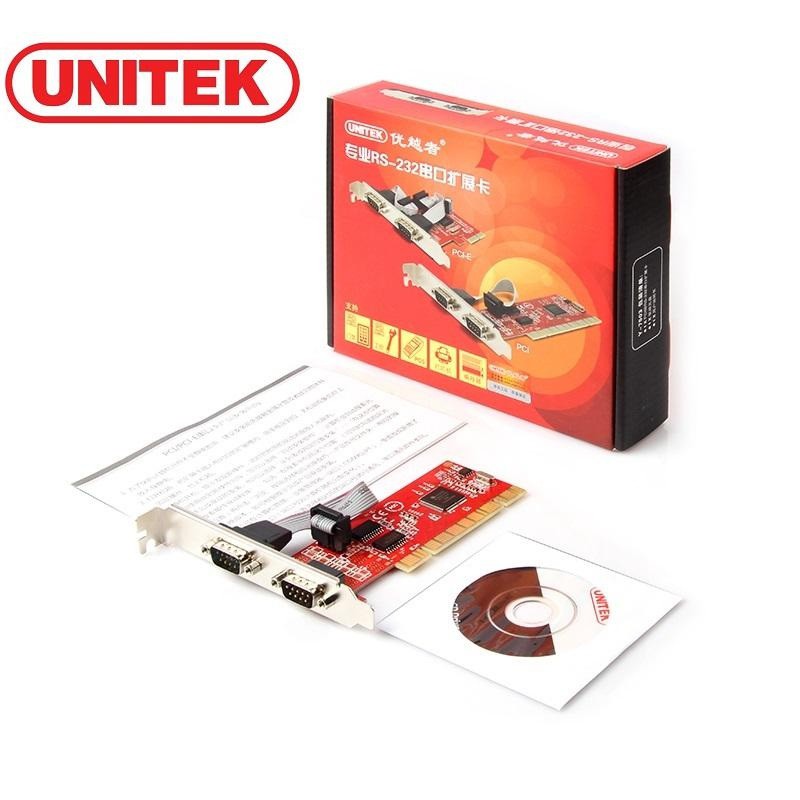 Card PCI to Com RS232 Unitek (model Y-7503) Chính Hãng